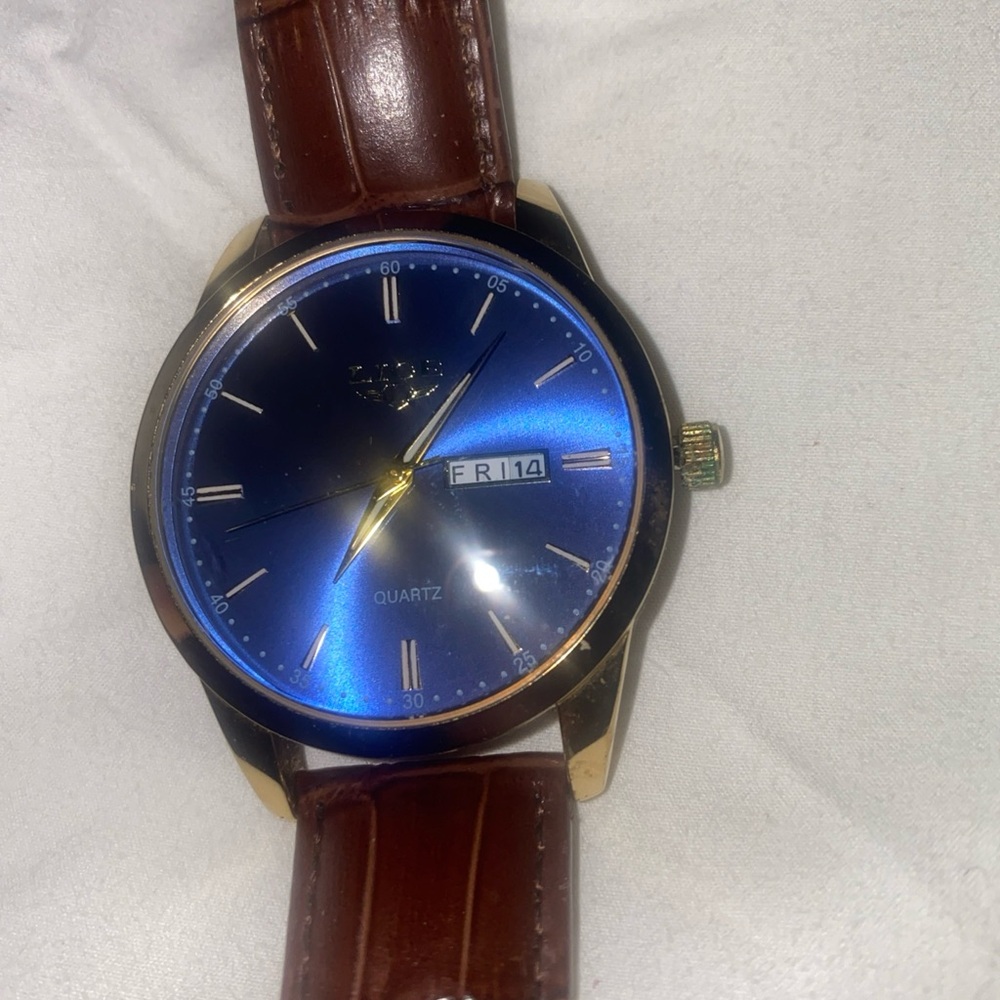 Gold and Brown Men's Watch